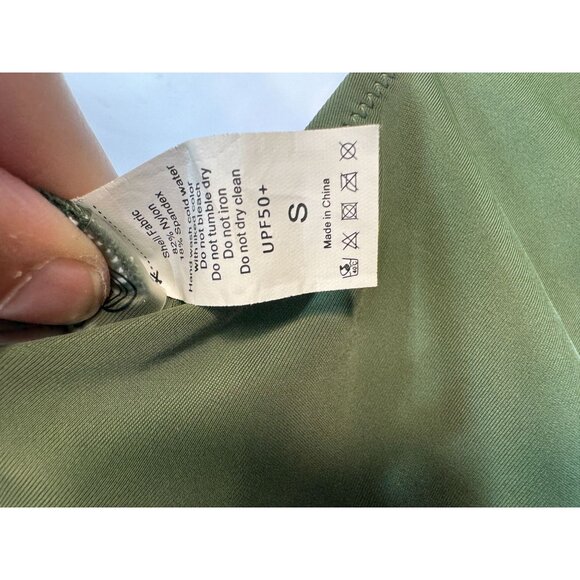 Charmo Women Halter One Piece Swimsuit Padded Tummy Control Sz S Green Sleeveles - Picture 4 of 10